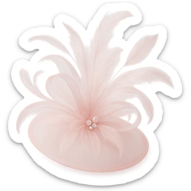 pink fascinator, soft and dreamy sticker