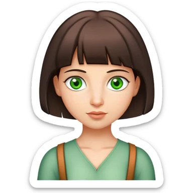 Dora l'exploratrice with fair skin with green eyes sticker