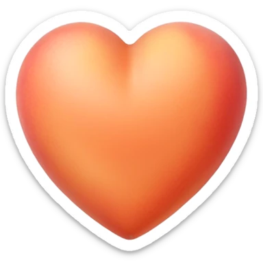 Peach color heart sticker