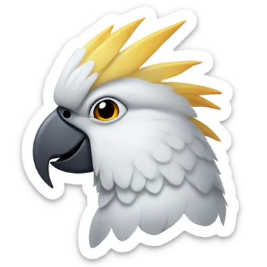 Cockatoo head sticker