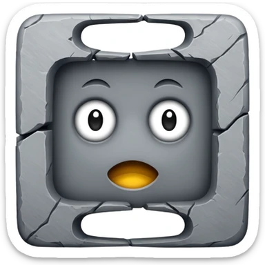 Ortası delik yamuk kare sticker