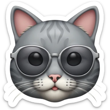 Cat with sunglasses sticker