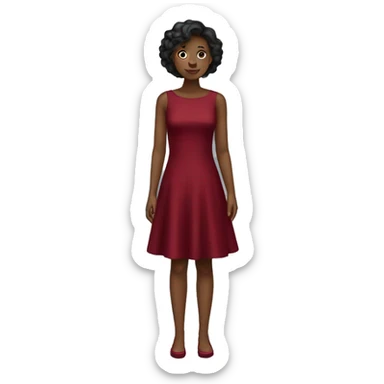 Dark red dress sticker