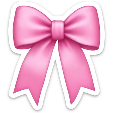 Pink bow sticker