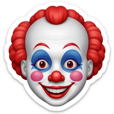 Clown big smile sticker