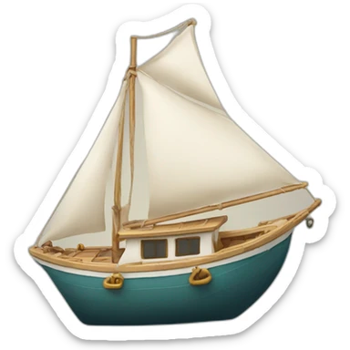 camenbert avec un bateau sticker