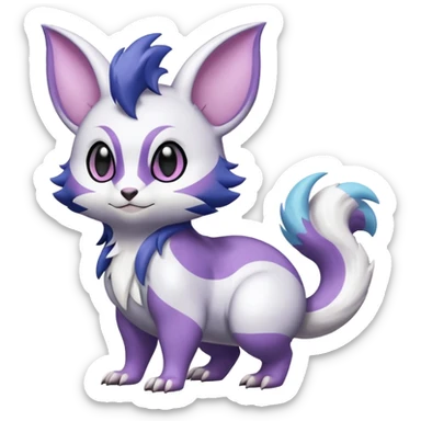 Shiny Furret-Absol-Noibat-Hybrid (Full body) sticker