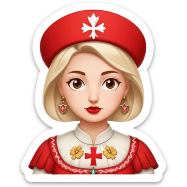polish patriot woman nationalist sticker