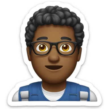 kentucky man with overalls and glassess sticker