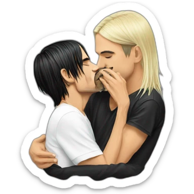 Anthony kiedis kissing a cat sticker