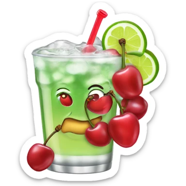 poppi cherry limeade soda  sticker