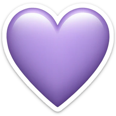 Light purple heart sticker
