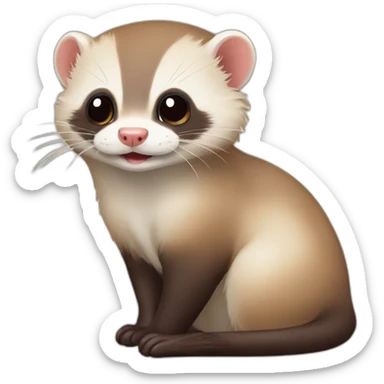 Furet trop mignon sticker