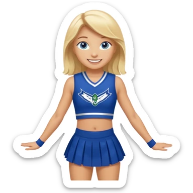 Blonde , blue eyes , Seattle , cheerleader , whole body sticker