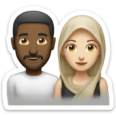 arabic men and white woman sticker