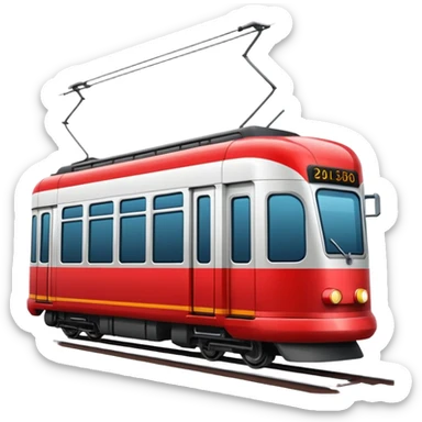 tram train red sticker