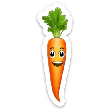 bright carrot with a star wake sticker