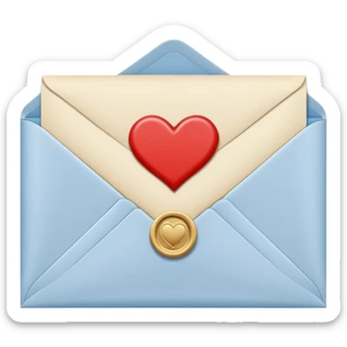 Love letter envelope sticker
