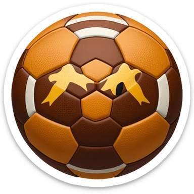create an icon of a traditional football - it should be inspired by airbnb icons sticker