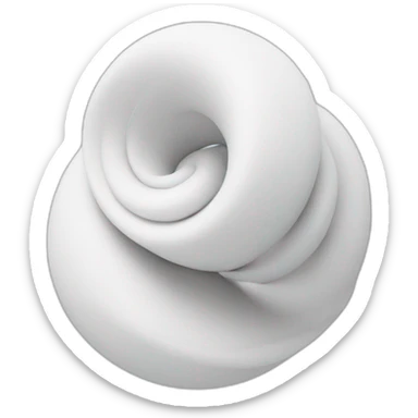 white 3d spiral sticker