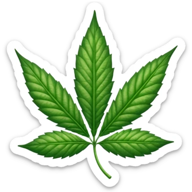 una hoja de marihuana  sticker