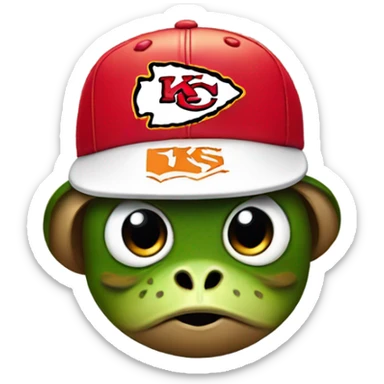 Frog w KC chiefs sticker