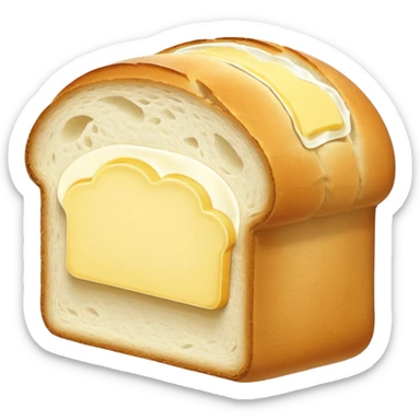 whire bread with butter sticker
