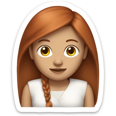Straight Reddish-brown hair on white woman sticker