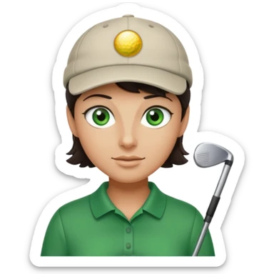 Love my golfer dark hair green eyes  sticker