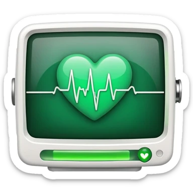 heartbeat line on heart monitor sticker