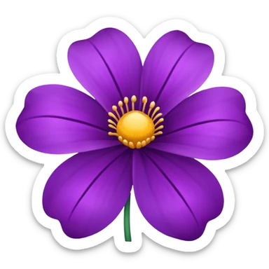 Purple flower sticker