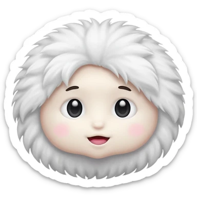 cosmetic setting Powder puff sticker