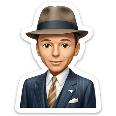 frank sinatatra pinstripe gangster sticker