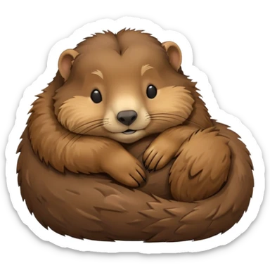 Marmotte sleeping sticker