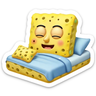 sleeping spongebob sticker