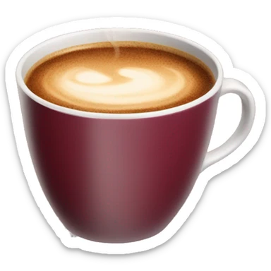  burgundy hot cup of coffee sticker