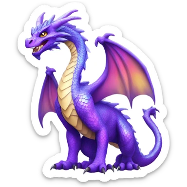 Purple dragon sticker