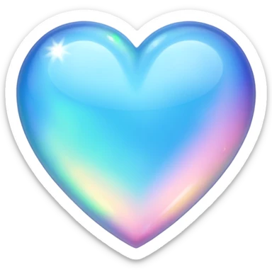 Opal heart sticker