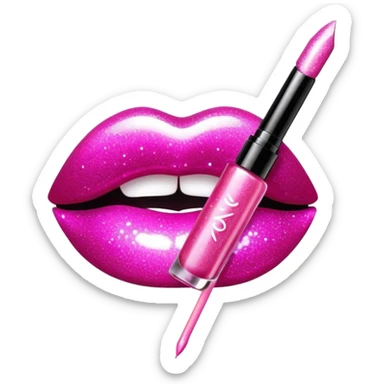 Kiko Lipgloss pink glittery  sticker