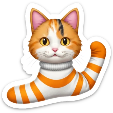 Cat with socks sticker