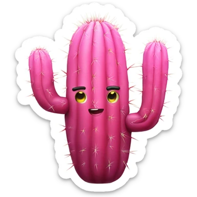Pink kaktus sticker