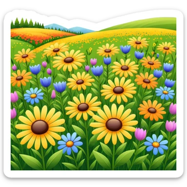 Wildflower Field sticker