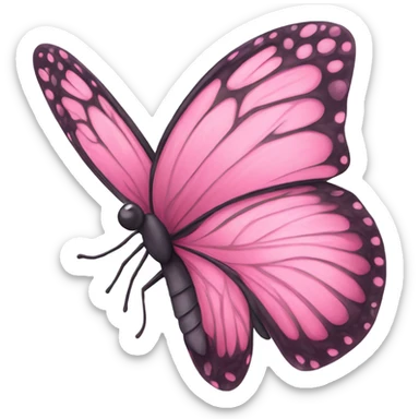 Pink butterfly  sticker