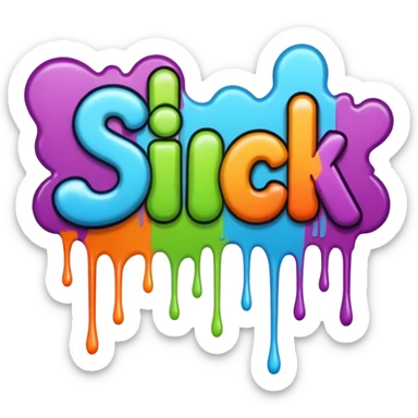 the word sick in graffiti font sticker