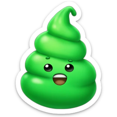 Green poop sticker