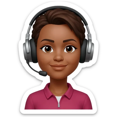 Gonemili Grace porte un  écouteur casque sur la tête sticker