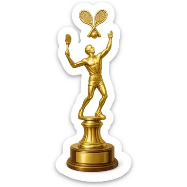 tennis trophy sticker
