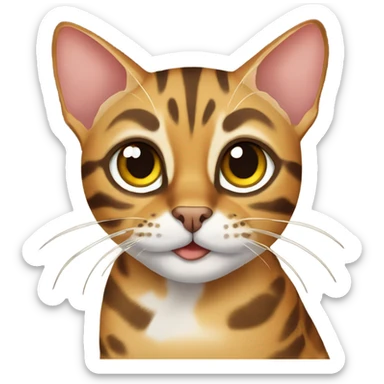 Bengal cat whose name is selvī sticker
