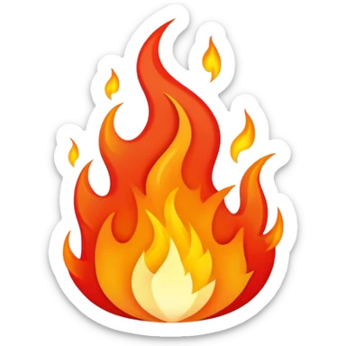 On fire sticker