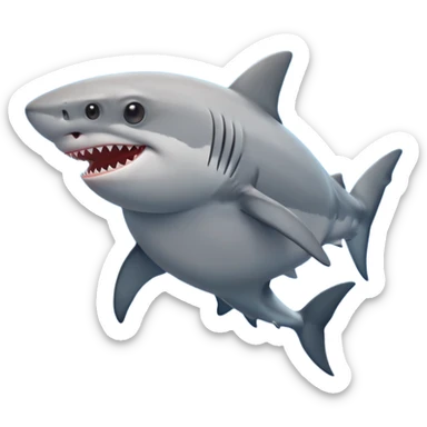 pregnant shark holding it’s pregnant belly sticker